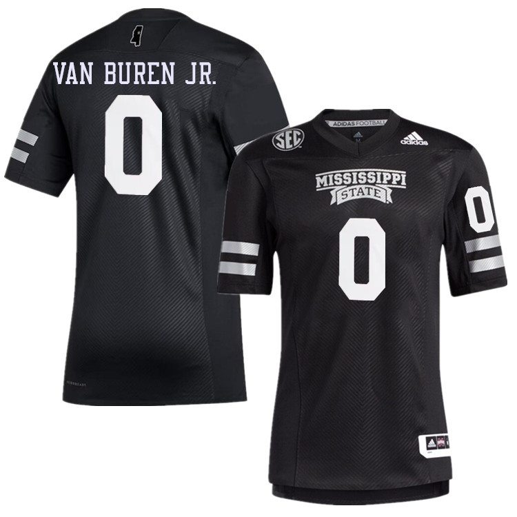 Men #0 Michael Van Buren Jr. Mississippi State Bulldogs College Football Jerseys Stitched-Black